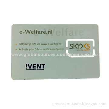 GSM SIM card applicable to GSM network/offers STK menu and supports various value-added application
